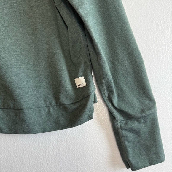 Vuori Halo Essential Hoodie Women Size M Casual Relaxed Fit Green - Picture 4 of 11